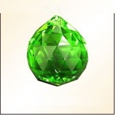 Кристалл фен-шуй подвесной зеленый 3х4 см. (хрусталь)