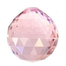 Кристалл фен-шуй подвесной розовый 3х4 см. (хрусталь)