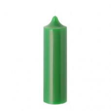 Свеча - колонна зеленая 4х14см