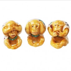 Три обезьяны "Не вижу, не слышу, не скажу" 4х5 см