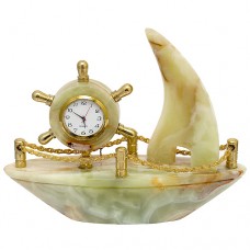 Часы "Кораблик"из оникса