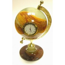 Часы "Глобус" из оникса D7.5 см
