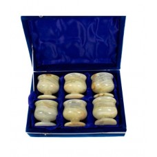 Набор Бокалов из Камня Оникс в подарочной упаковке 6,25х7,5 см