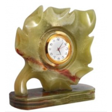 Часы лист из оникса 7,5 см