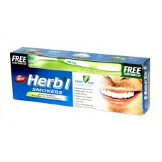 Дабур зубная паста для курящих, 150г, с зубной щеткой. Herbal smokers.